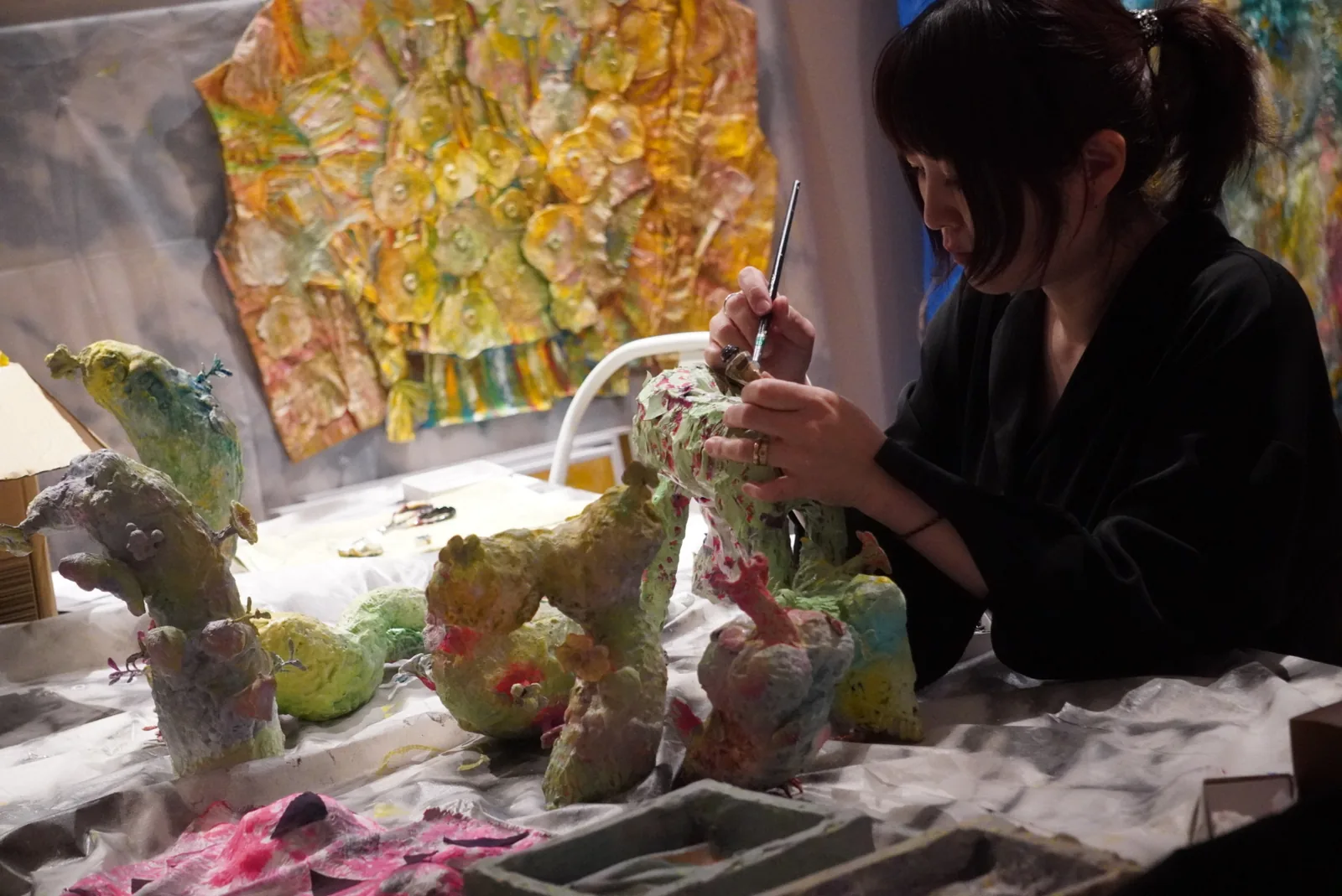 柏原恵美 作品・制作風景 3